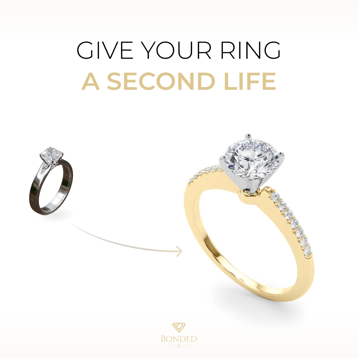 Bonded Diamond old versus new ad square